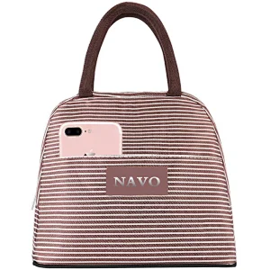 Navo Reusable Insulated Lunch Bag Cooler Tote Box with Front Pocket Zipper Closure,insulated lunch tote,igloo lunch tote,best lunch tote,big lunch box for picnic,mier lunch box,mier adult lunch box,baloray