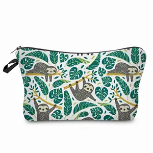 Navo Sloth Print Cosmetic Bag for Women,cosmetic bag,makeup bag,makeup pouch,makeup case,chanel makeup bag,travel makeup bag,ted baker makeup bag,drawstring makeup bag,cosmetic case,large makeup bag