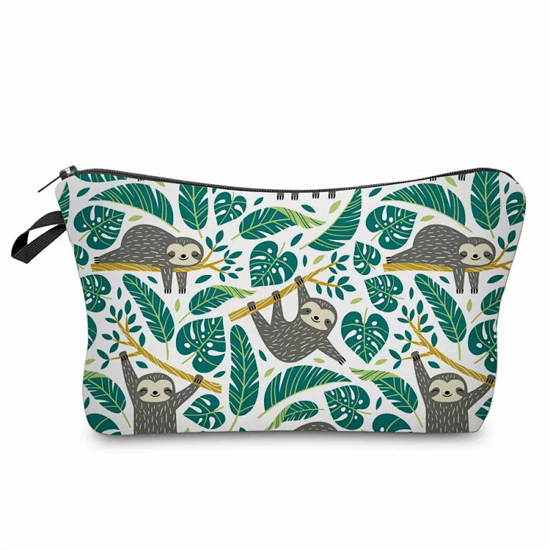 Navo Sloth Print Cosmetic Bag for Women,cosmetic bag,makeup bag,makeup pouch,makeup case,chanel makeup bag,travel makeup bag,ted baker makeup bag,drawstring makeup bag,cosmetic case,large makeup bag