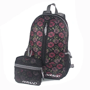 Navo Foldable Backpack , Water Resistant Rucksack, Unisex Nylon Daypack for Travel Hiking Cycling Outdoor Sport