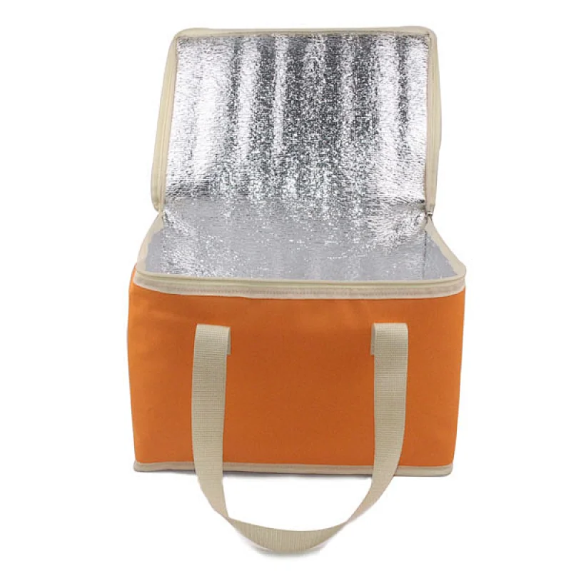 Navo 600D oxford Insulated Reusable Grocery Pizza Bag, Medium, Large Picnic Cooler Bag Zipper Zippered Top