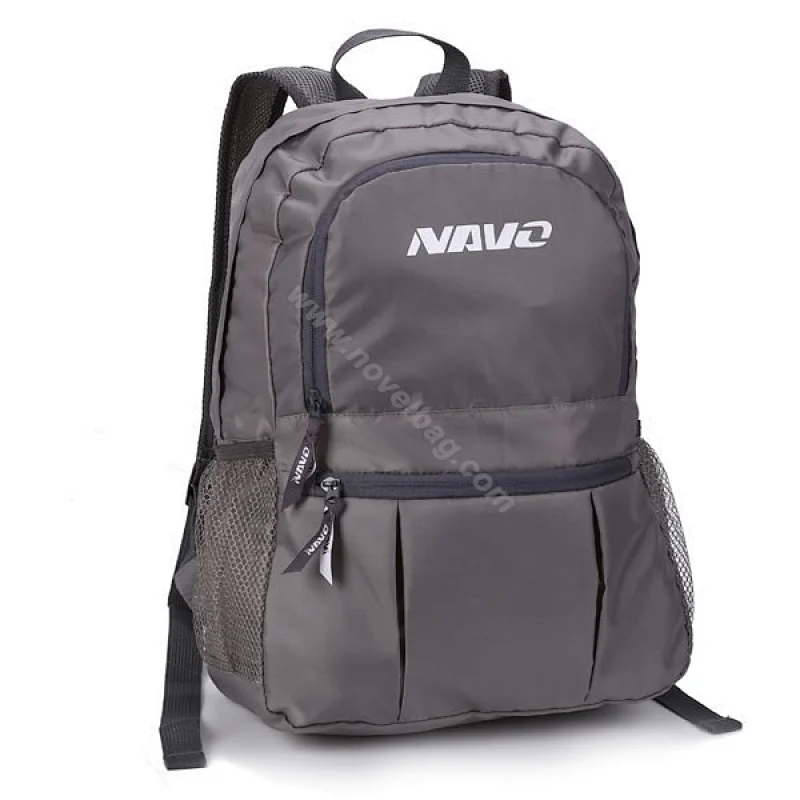 Navo Grey Rucksack Foldable Bag,foldable bag,folding bag,foldable backpack,foldable travel bag,folding backpack