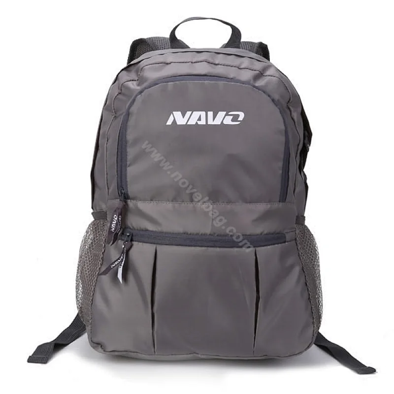 Navo Grey Rucksack Foldable Bag,foldable bag,folding bag,foldable backpack,foldable travel bag,folding backpack