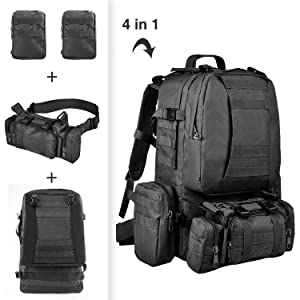 CVLIFE Military Tactical Backpack Army Assault Pack Built-up Molle Bag Rucksack