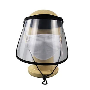 Cheap Price Transparent Protective Reusable Face Shields With Hat