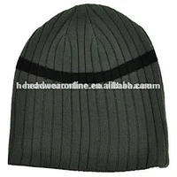 Custom camo printing knitted hats with 3d embroidery winter hat