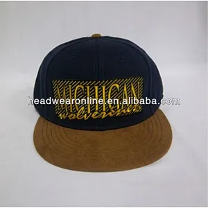 New HYPE Adjustable Snap Back Flat Brim Cap Hat with suede visor