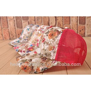 new fashion custom colorful lace trucker hat and baseball cap