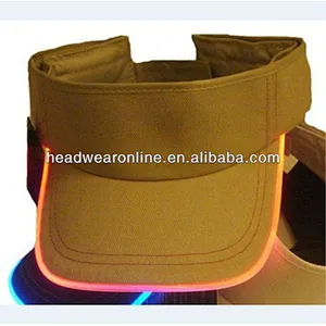 LED fiber optic cap Adjustable Hat visor cap