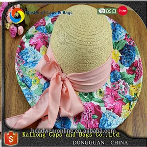 Fashion Summer Womens Straw Hats With Flower Wholesale
