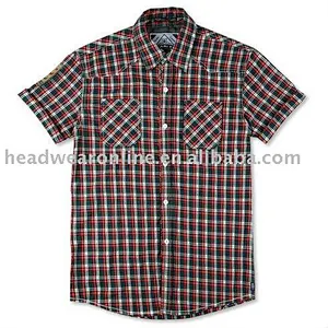 fashion cotton plaid men's shirts