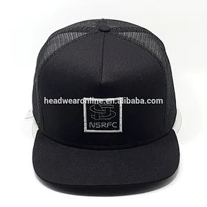 flat brim trucker mesh caps/ snapback hats