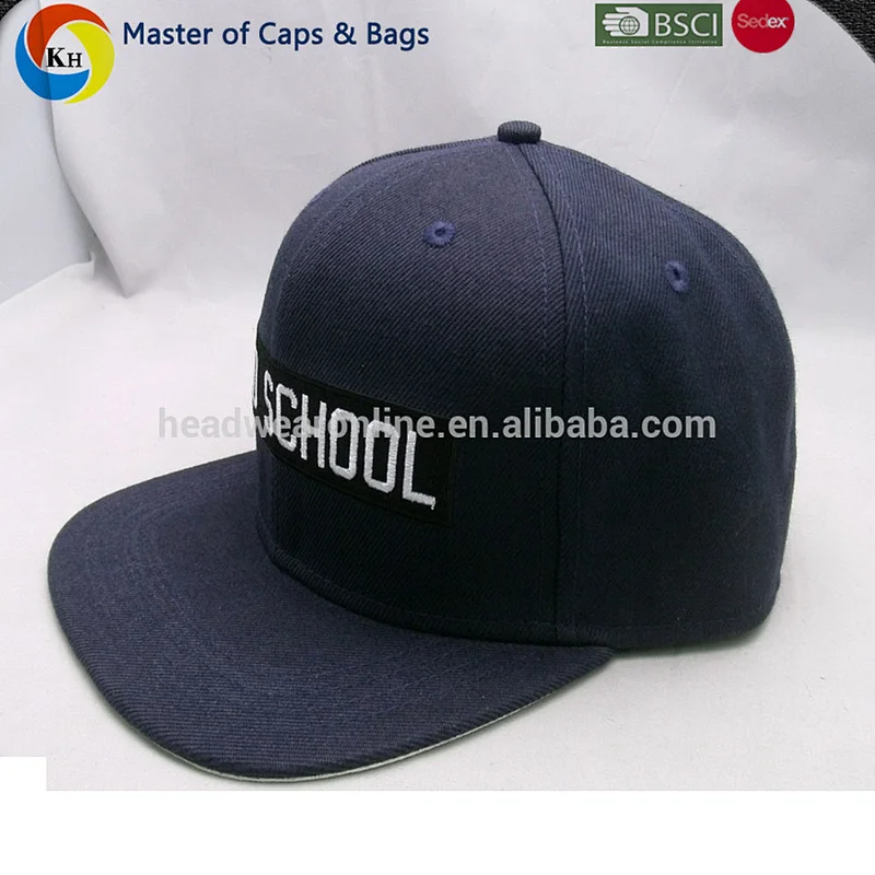 fashion snapback cap with wool material