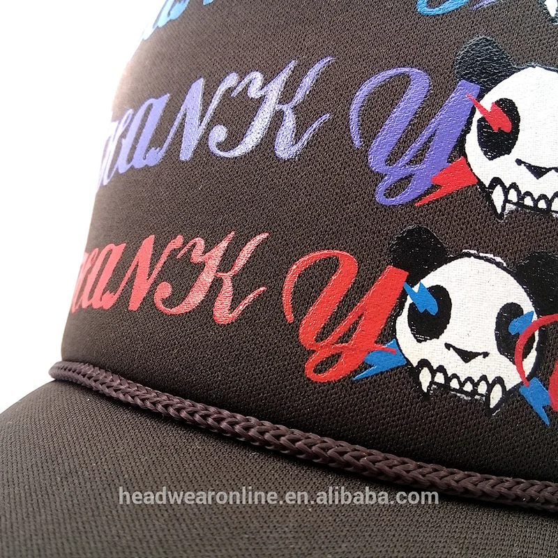 custom fashion design printing children mesh cap and trucker hat