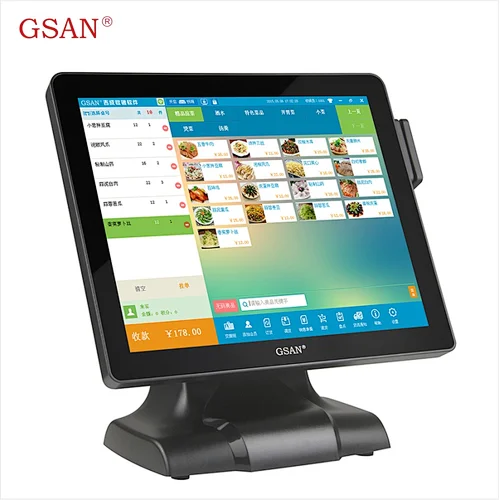 17 inches touch POS system with VFD customer display