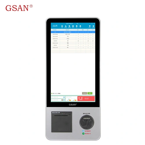 21.5''inch built-in Thermal Receipt printer 80mm all in one touch screen pos machine