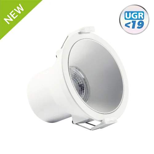 8w, Dimmable Downlight With Reflector, Ugr<19, Ic-4, Ip44 Downlights, Cct3, Cct4, With Flex And Plug