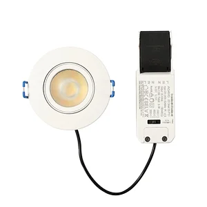 Ip65 8w 85mm Cut Out Gimable Fire-rated Downlight Cct Switchable And Dimmable With 30, 60 And 90 Minutess