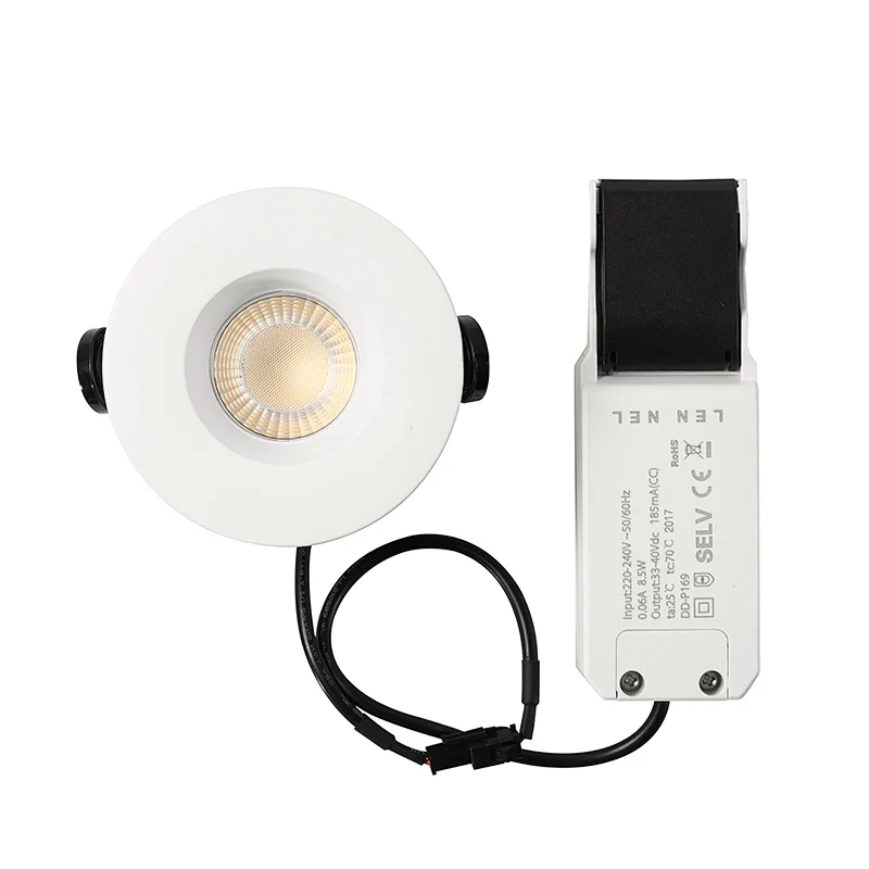 Ip65 8w 70mm Cut Out Fire-rated Downlight Cct Switchable And Dimmable With 30, 60 And 90 Minutes