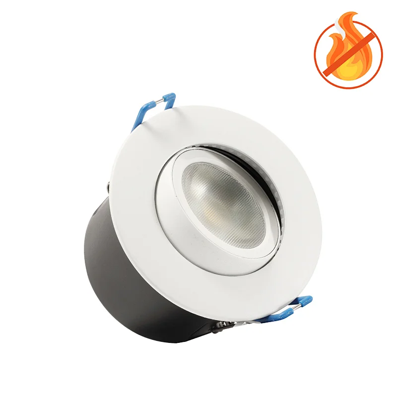Ip65 8w 85mm Cut Out Gimable Fire-rated Downlight Cct Switchable And Dimmable With 30, 60 And 90 Minutess
