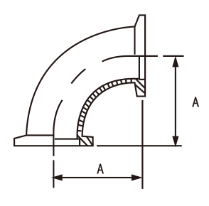 stainless steel 90 degree elbow