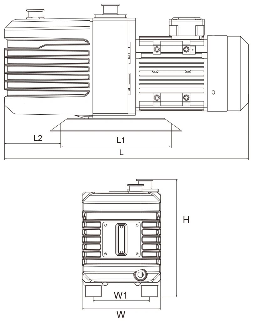 Dimension of this spectrometer vacuum pump