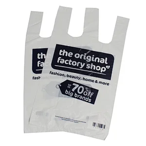 Custom LDPE Biodegradable Handle Plastic Bag Custom Shopping Plastic Bag With Logo