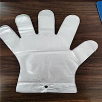 Disposable Transparent PE  Gloves with hole