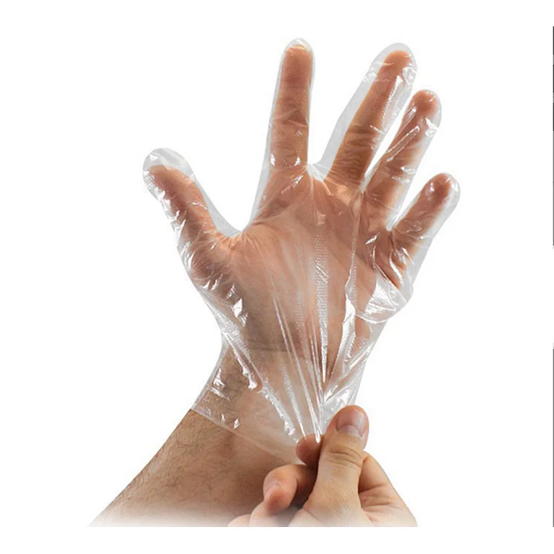 Disposable transparent antivirus Hdpe food PE gloves