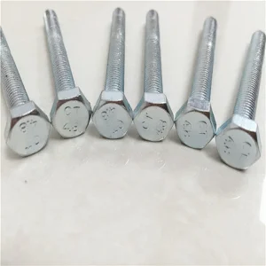 high quality China hex bolt zinc plate din933 din931