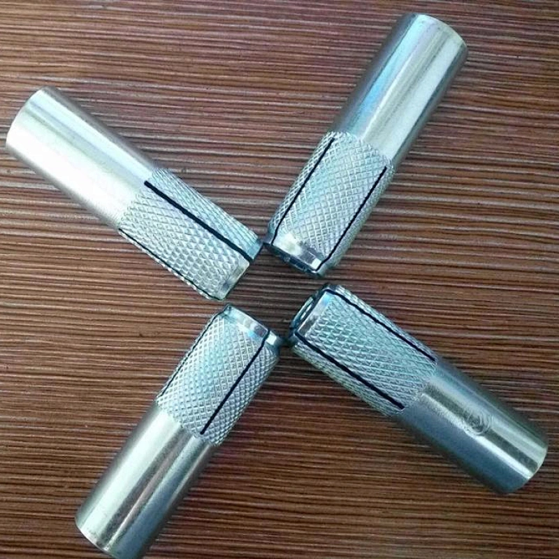 drop in anchor with lip, knurled end drop in anchor