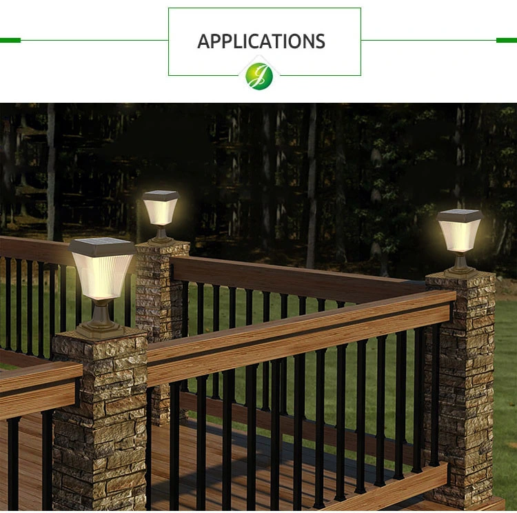 square solar post lights,
