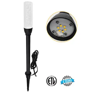 Low Voltage LED Landscape Lights Acrylic Tube Light, 3000K Warm White Garden Decor Light for Pathway, Patio, Yard, Driveway, Events & More