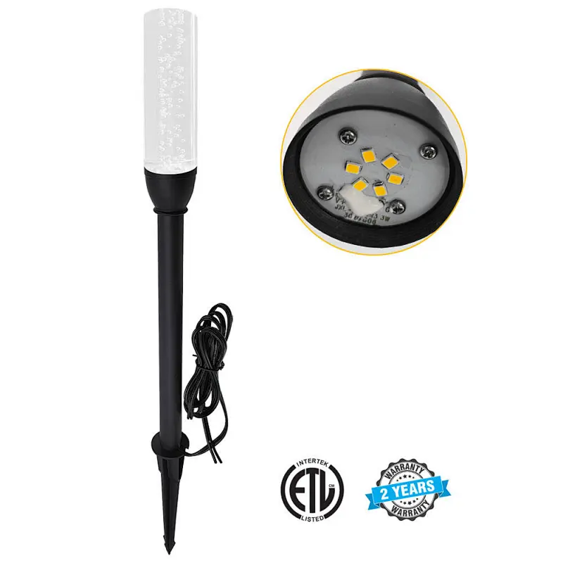 Low Voltage LED Landscape Lights Acrylic Tube Light, 3000K Warm White Garden Decor Light for Pathway, Patio, Yard, Driveway, Events & More