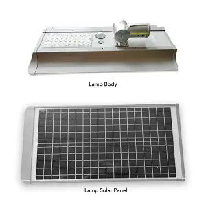 FlyHawk Solar Street Lights 30W 40PCS Led Super Bright Solar Light Dusk to Dawn IP65 Waterproof Motion Sensor Solar Powered Security Led Street Light for Parking Lot, Yard, Garden, Street, Deck