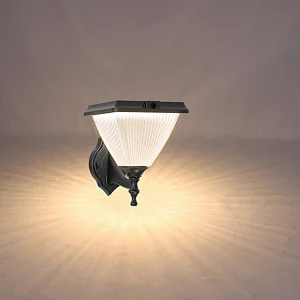 Goldsuno 3CCT Solar Wall Light, Dusk to Dawn Wall Mounted Security Solar Light for Outdoor, 3000K 4000K 5000K Selectable