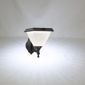 Goldsuno 3CCT Solar Wall Light, Dusk to Dawn Wall Mounted Security Solar Light for Outdoor, 3000K 4000K 5000K Selectable