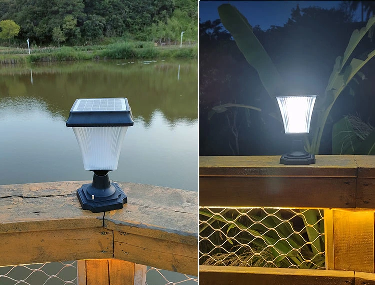 garden light post solar