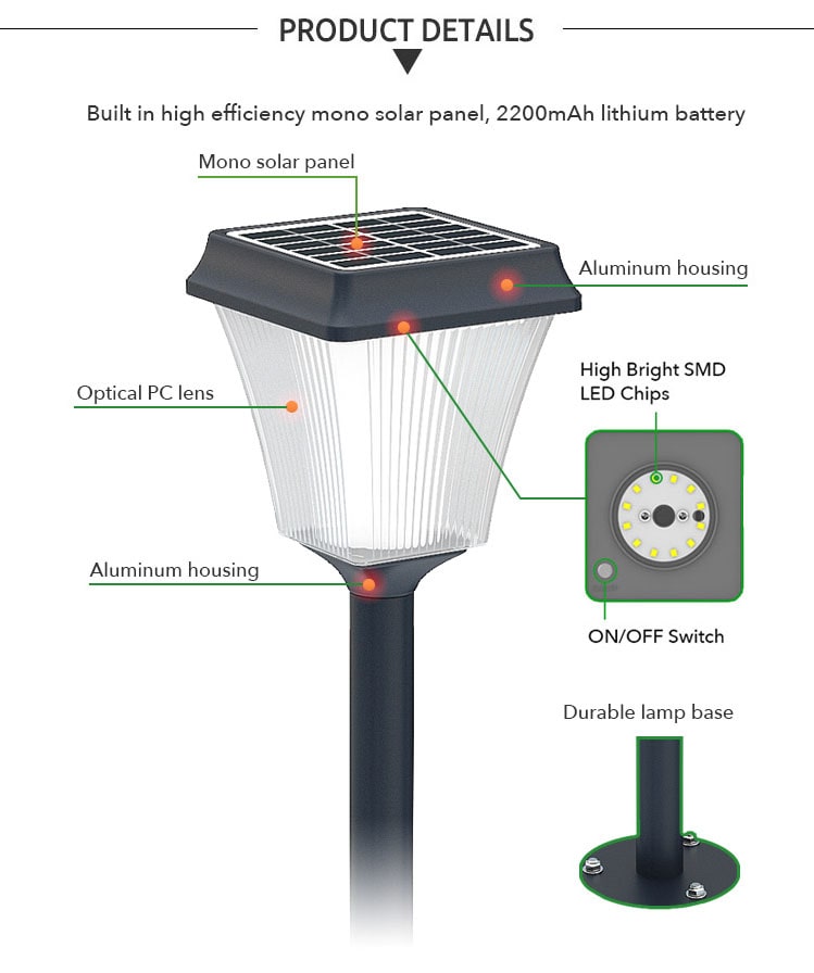 200 lumen solar path lights details