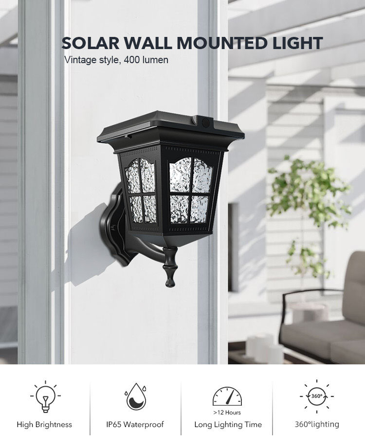 solar garden wall lights