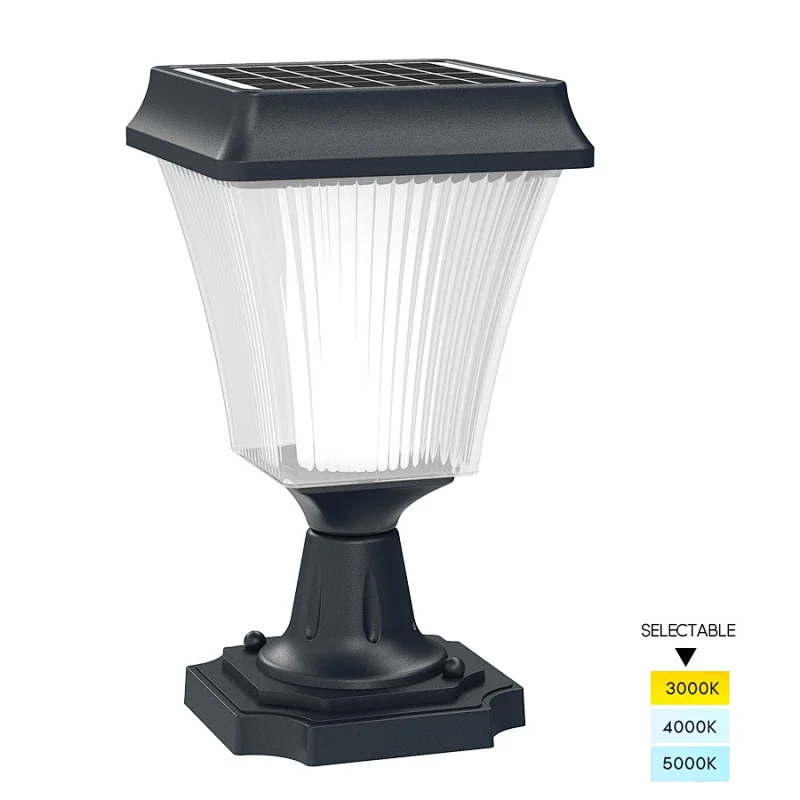 Fane Series 200 Lumen Square Solar Fence Lights with IP65 Waterproof Outdoor Pillar Lights for Garden Landscape Yard