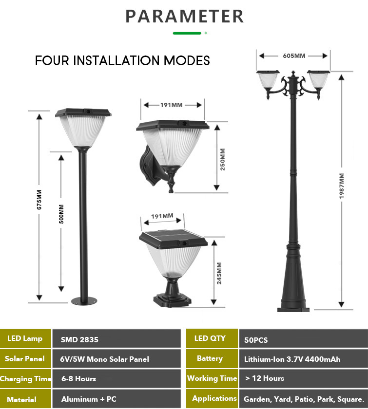 4 installation of Solar post light