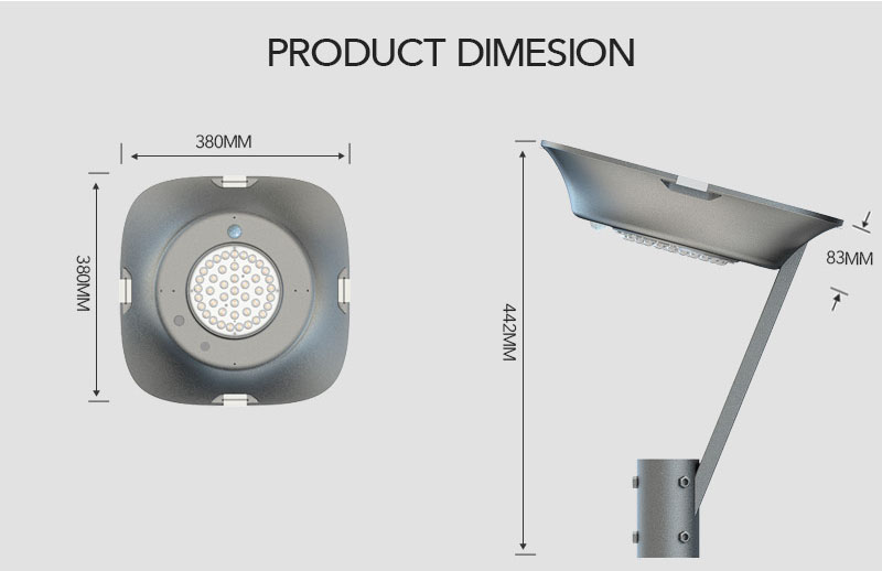 Solar Street Light Dimesion