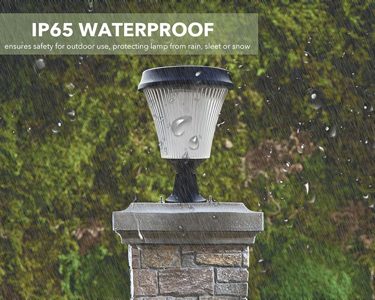Waterproof solar post lights