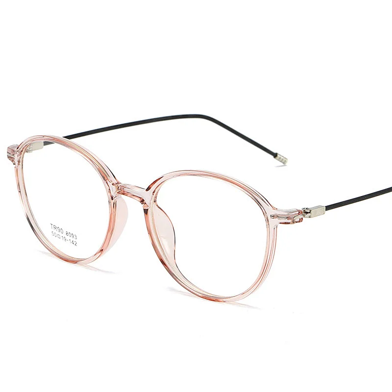 2020 New Fashion Transparent Color Cheap Frame Men and Women Round Retro Ultralight TR90 Glasses Frame