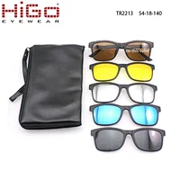 2018 China TR 90 Magnetic sunglasses square optical frames clip on glasses with polarized lens