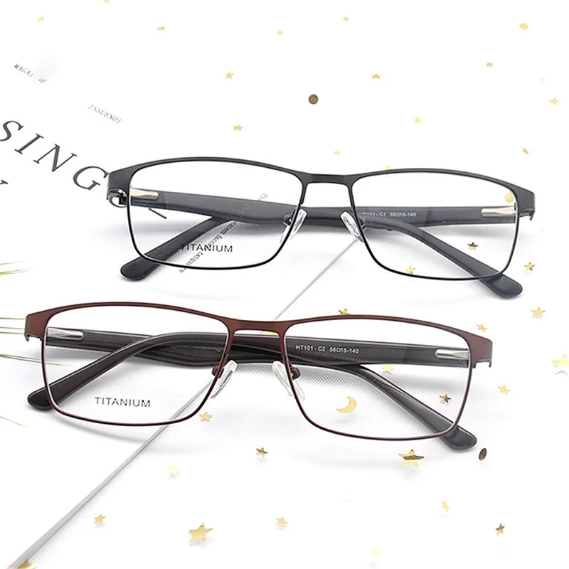 High Quality Classical Men Titanium Eyeglasses Optical Frame Free Sample