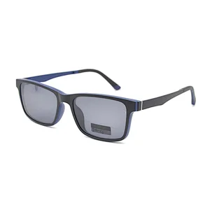 2019 Wholesale Ultem Frame Polarized Clip on Sunglasses Magnetic Tortoiseshell Glasses