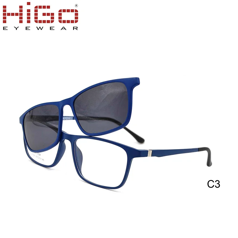 High Quality Fashion Custom Logo Ultem Magnetic Frame Eyewear Polarized Clip -on Sunglasses