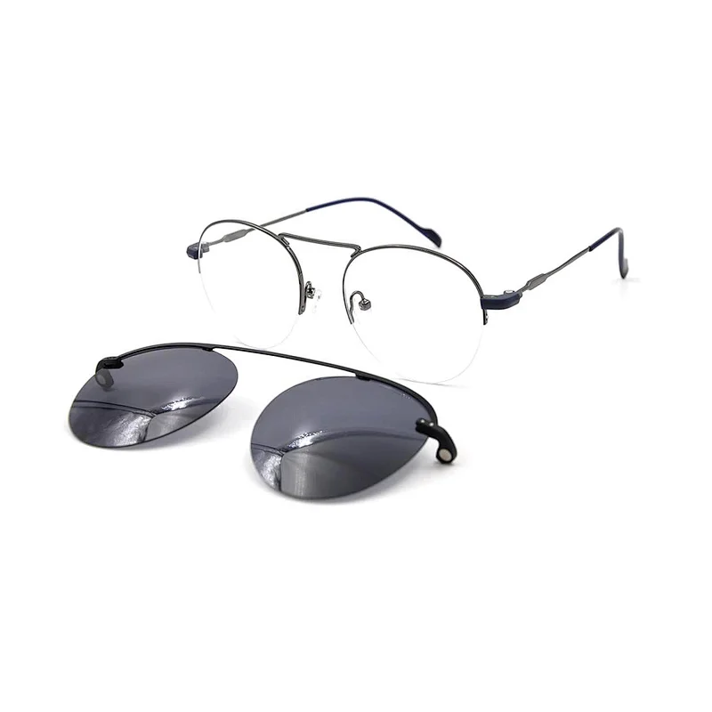 CE&FDA Clip on Glasses Polarized UV400 Sunglasses Fashion Oval Frames China Wholesale Eyewear